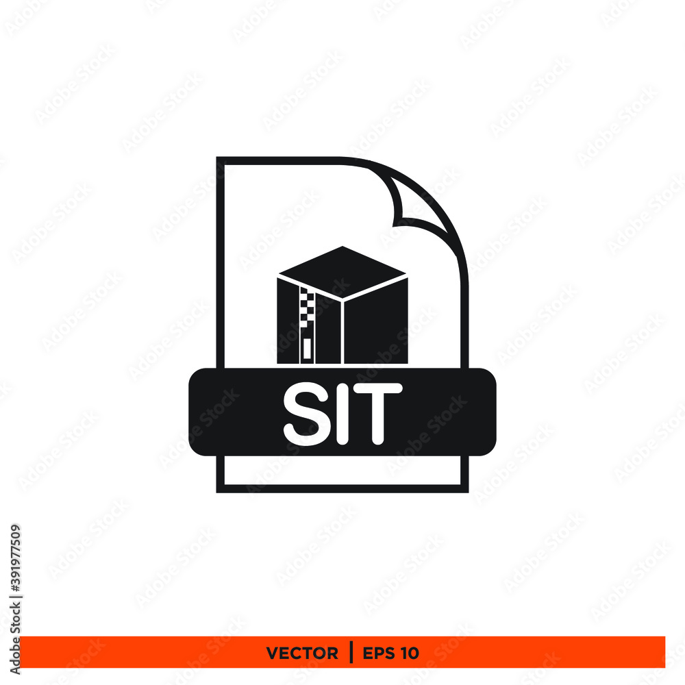 Icon vector graphic of SIT format file Icon vector graphic of SIT format file