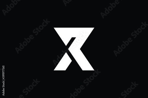 RX logo letter design on luxury background. XR logo monogram initials letter concept. RX icon logo design. XR elegant and Professional letter icon design on black background. R X XR RX