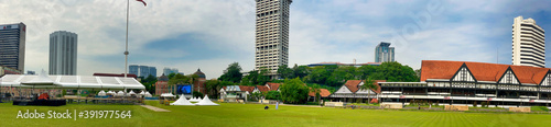 Photography KUALA LUMPUR, MALAYSIA - DECEMBER 28, 2019: Tourists in Merdeka Square on a beau