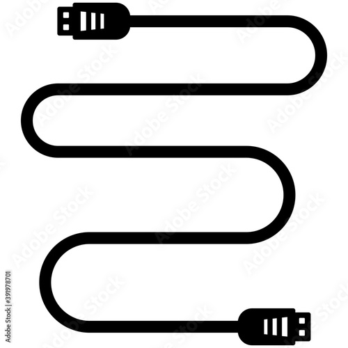  A simple icon representing data cable 