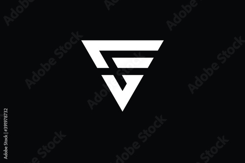 FG logo letter design on luxury background. GF logo monogram initials letter concept. FG icon logo design. GF elegant and Professional letter icon design on black background. G F FG GF