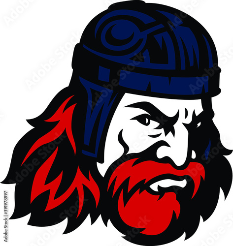 Head of Ancient Bearded Warrior
