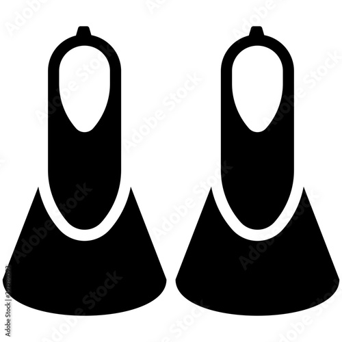 
A pair of diving fins for swimming
