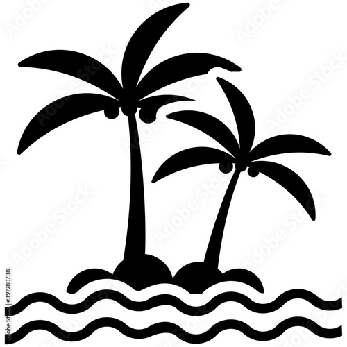 
A copse palm trees or beach trees

