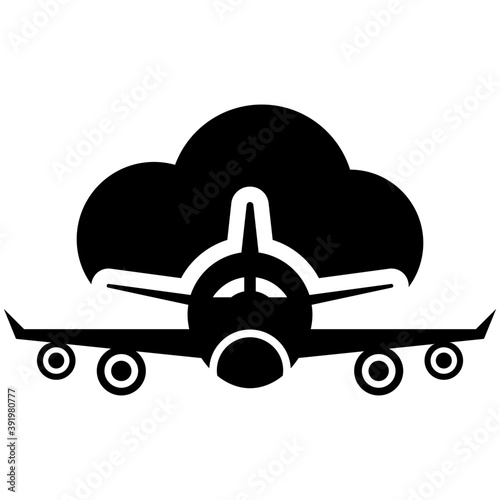 
A flying aeroplane
