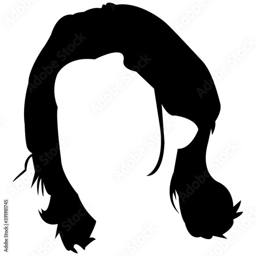 
A short haircut solid icon design
