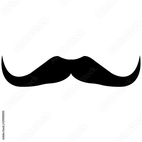
Solid icon design of english mustache
