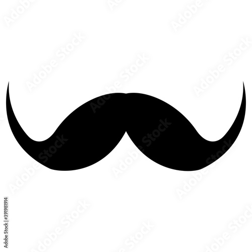
Solid icon design of english mustache
