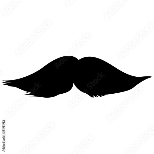 
A thick bushy mustache style showing walrus mustache in glyph icon design
