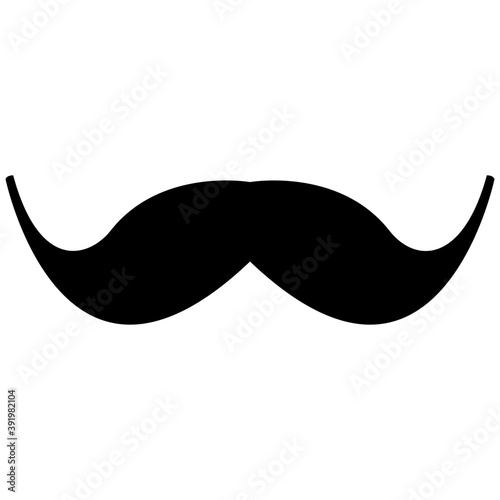 
A thick bushy mustache style showing walrus mustache in glyph icon design
