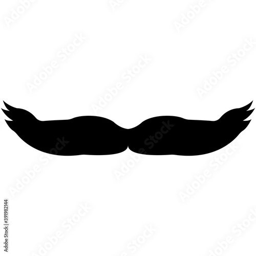 
Solid icon design of english mustache
