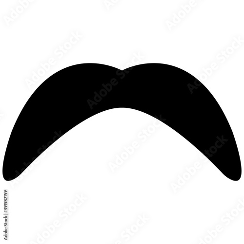 
A thick bushy mustache style showing walrus mustache in glyph icon design

