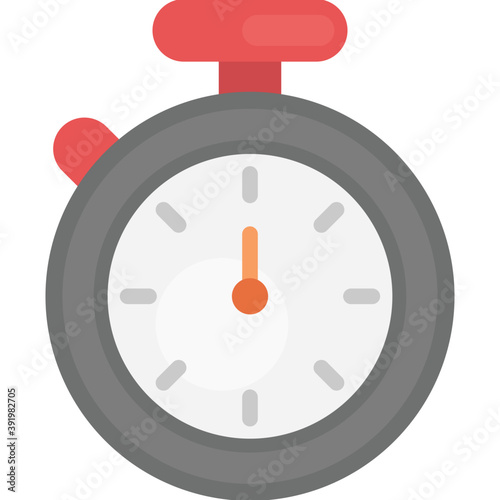 
A stopwatch flat icon presenting the idea of limited promotional offer
