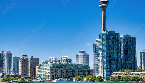 Photography TORONTO, CANADA - AUGUST 2008: City skyline and tower on a beautiful summer day