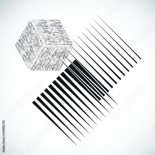 Abstract Hipster Lines Background . Vector Design .