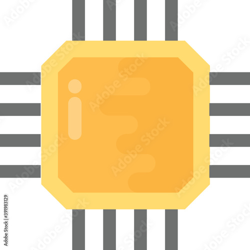 
Vector icon of CUP microprocessor  
