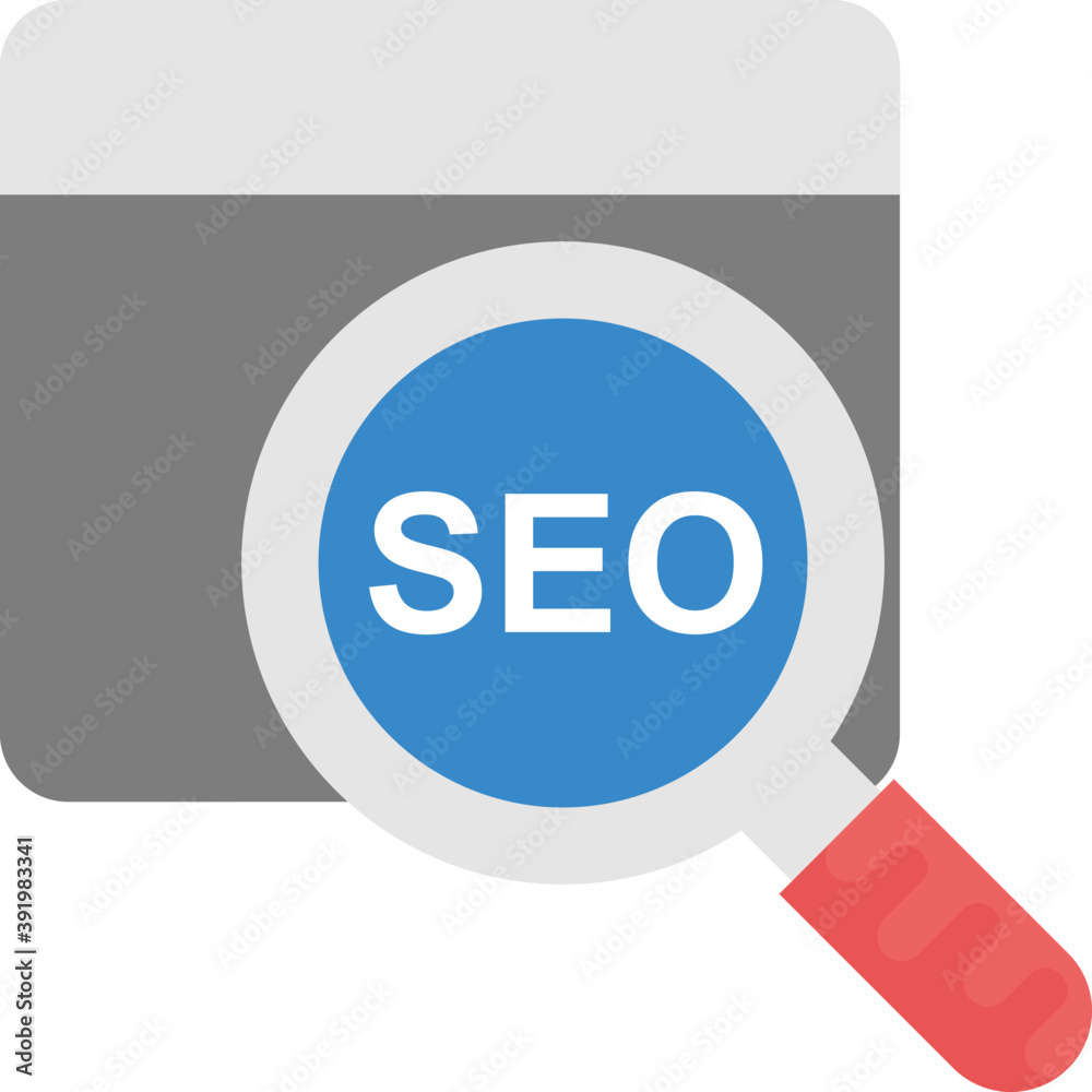 A conceptual icon of search engine optimization in flat design
A conceptual icon of search engine optimization in flat design