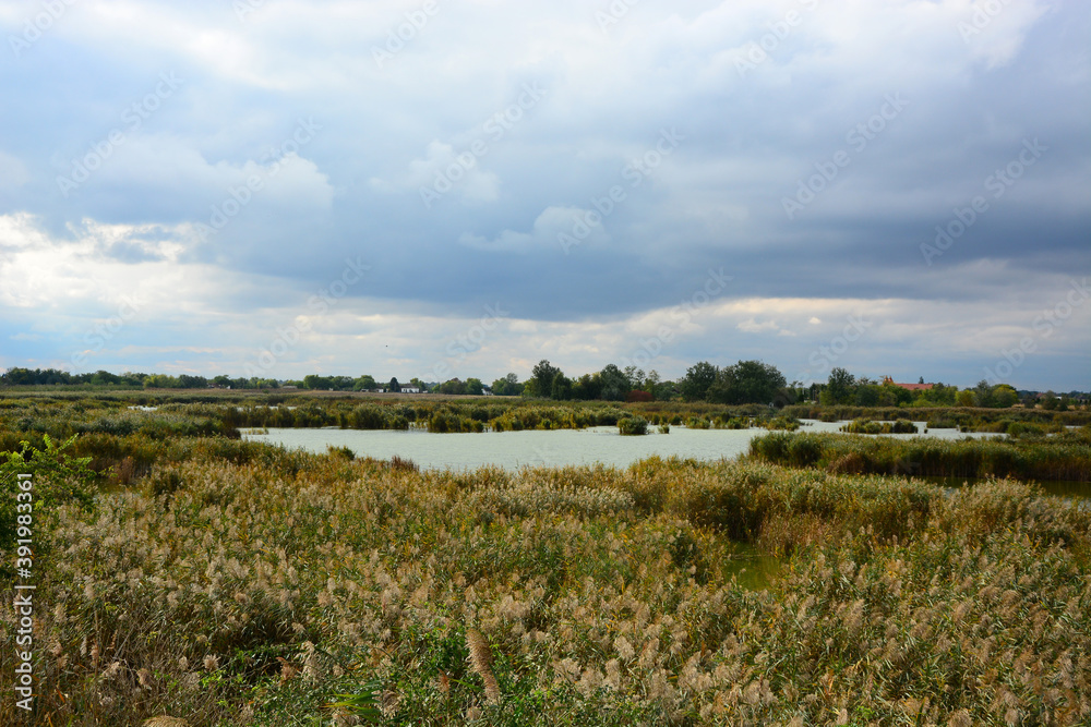 landscape with a river and clouds landscape with a river and clouds