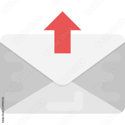 
Email message sent flat vector icon 
