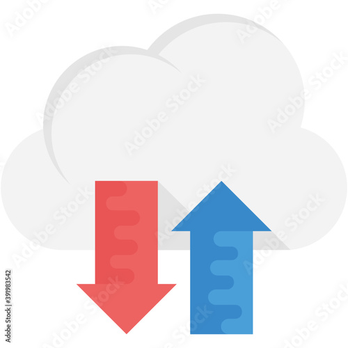 
A graphical image of cloud storage. 
