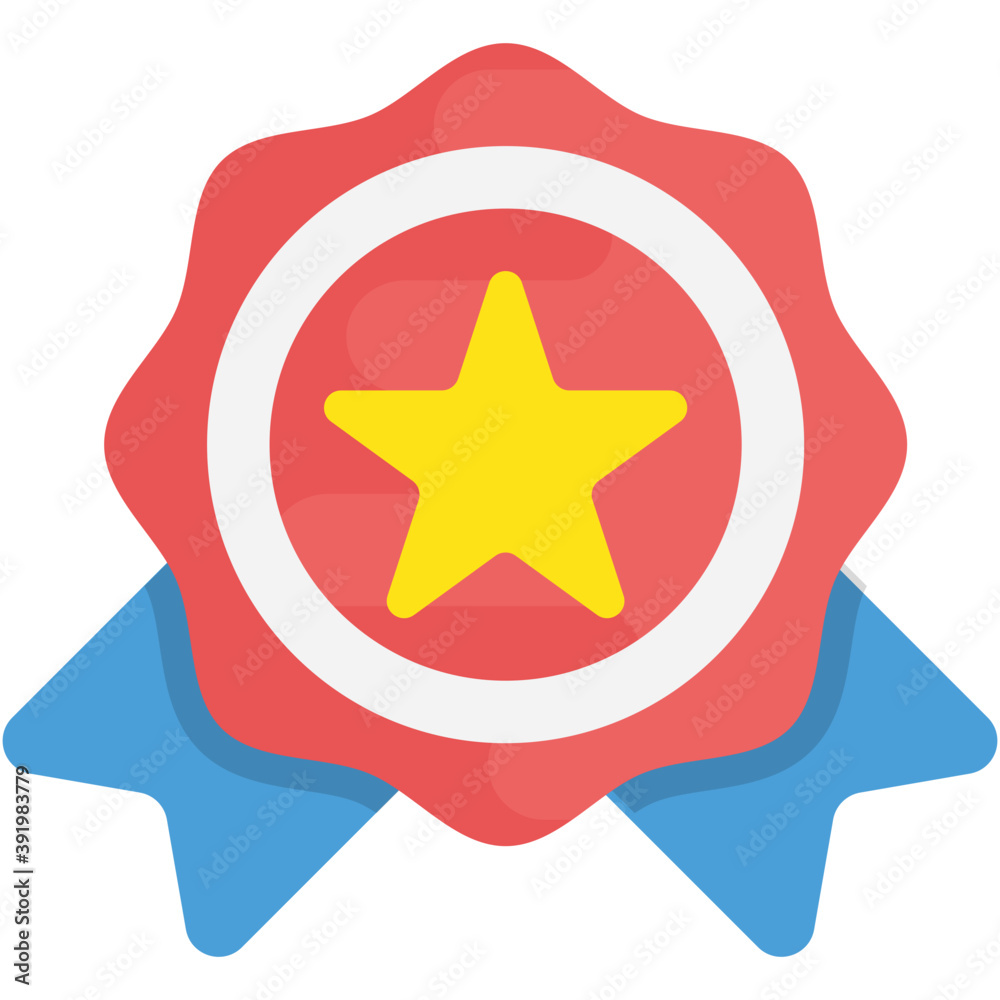 An award badge of premium quality, flat vector icon
An award badge of premium quality, flat vector icon