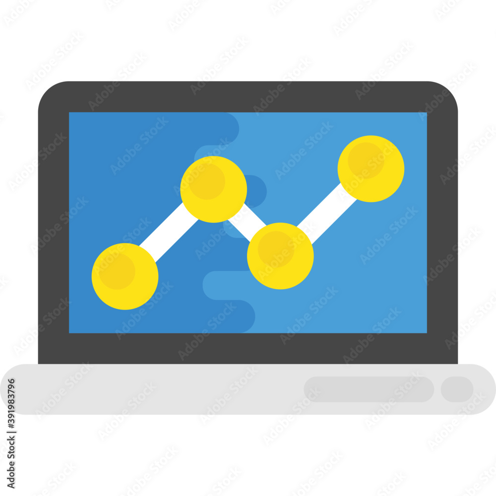 The graph of web traffic in flat vector style
The graph of web traffic in flat vector style