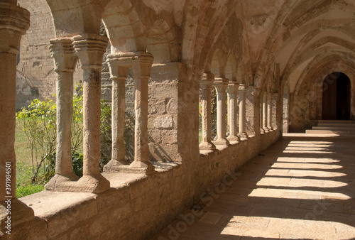 Cloître de l'abbaye de Sylvanès, France photo