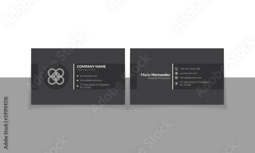 Black Business Card corporate identify template 