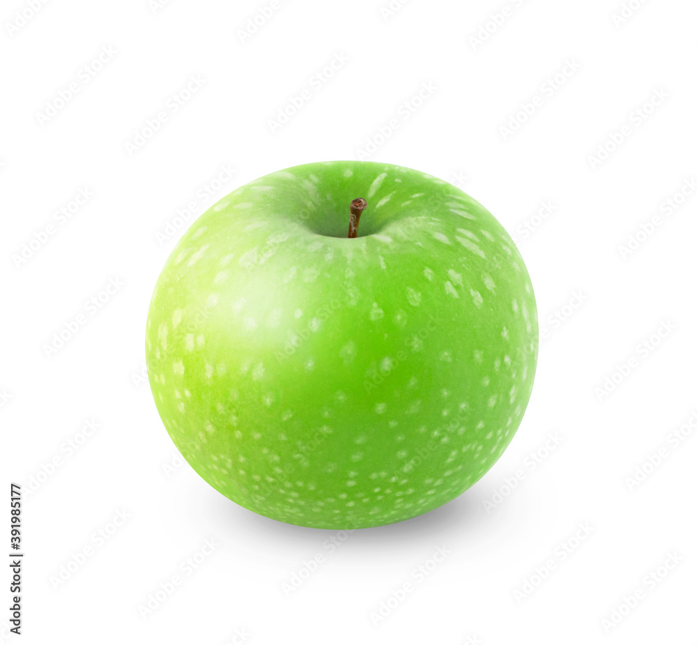 Green apple fruit isolated on white background. Green apple fruit isolated on white background.