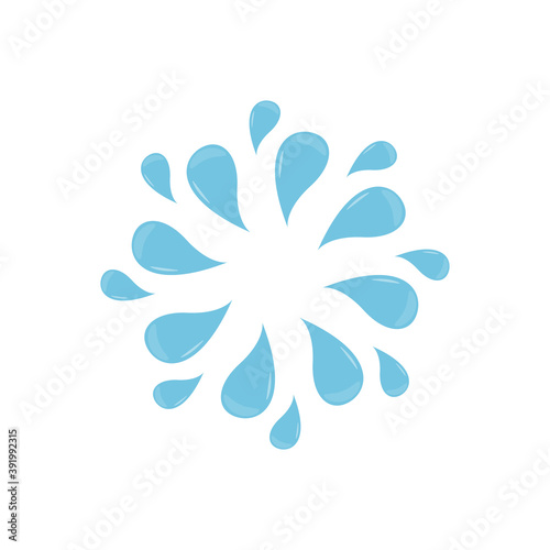 water drop frame isolated on white background. Vector