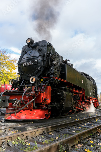 The Brockenbahn locomotive of the Harz mountain national park