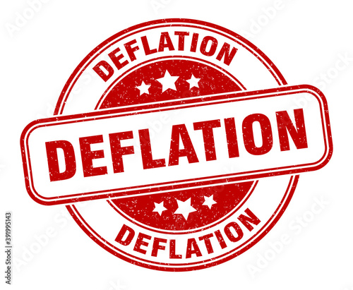 deflation stamp. deflation label. round grunge sign