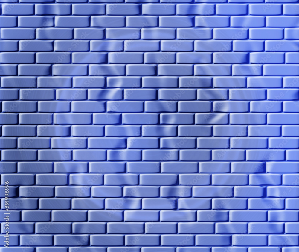 Blue bricks, wall surface stylization