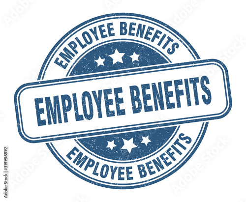 employee benefits stamp. employee benefits label. round grunge sign