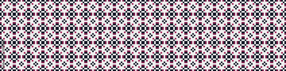 Fototapeta premium Abstract Cross Pattern Dots Logo generative computational art illustration