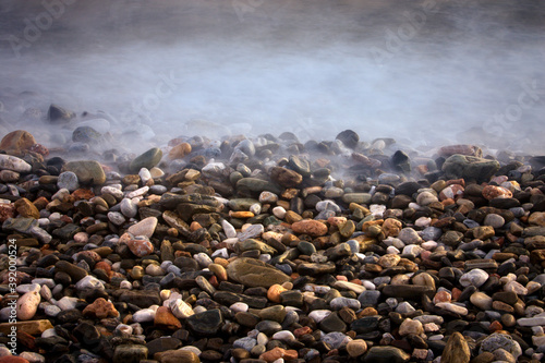 small stones on the seashore