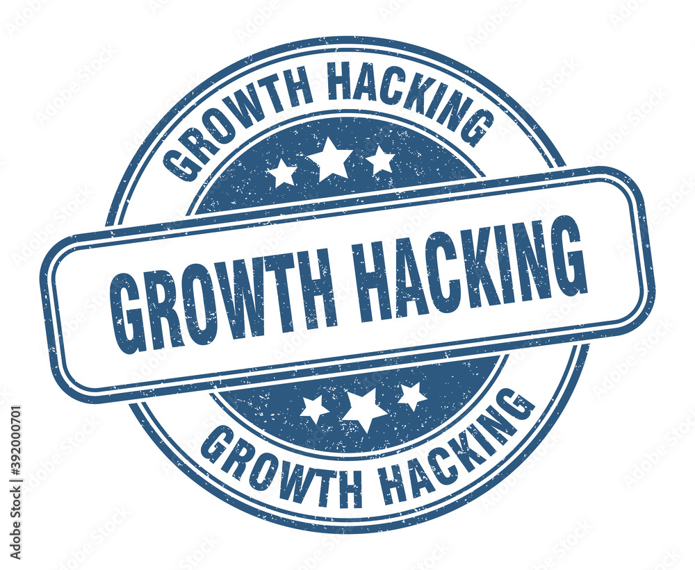 Fototapeta premium growth hacking stamp. growth hacking label. round grunge sign
