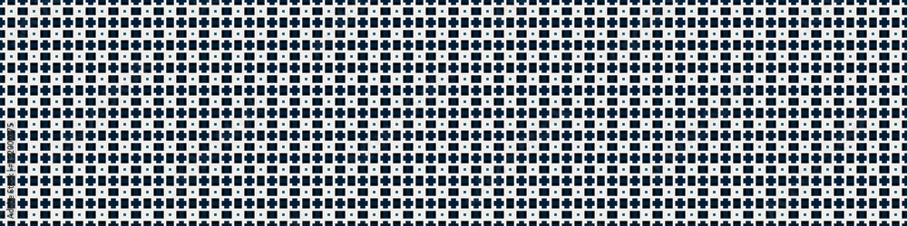 Fototapeta premium Abstract Cross Pattern Dots Logo generative computational art illustration