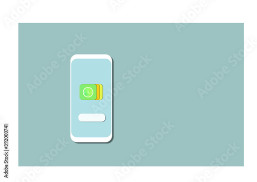 Mobile phone with alarm clock (app)