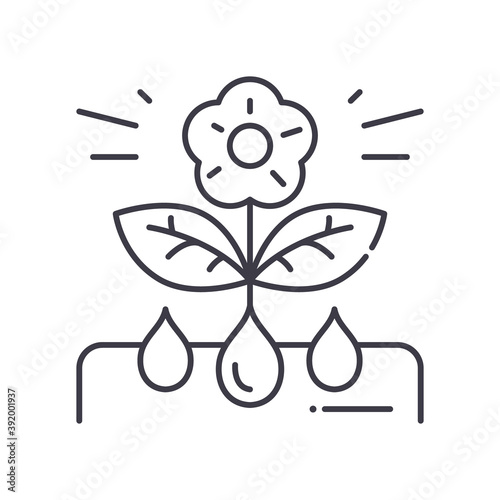 Bio oil icon, linear isolated illustration, thin line vector, web design sign, outline concept symbol with editable stroke on white background.