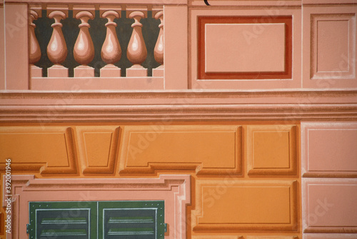 Foto trompe l'oeil in Camogli depicting a beautiful balustrade