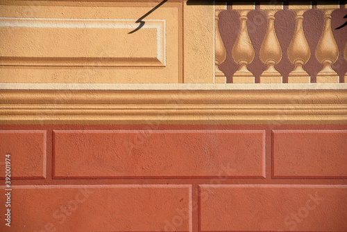 Принти на полотні trompe l'oeil in Camogli depicting a beautiful balustrade