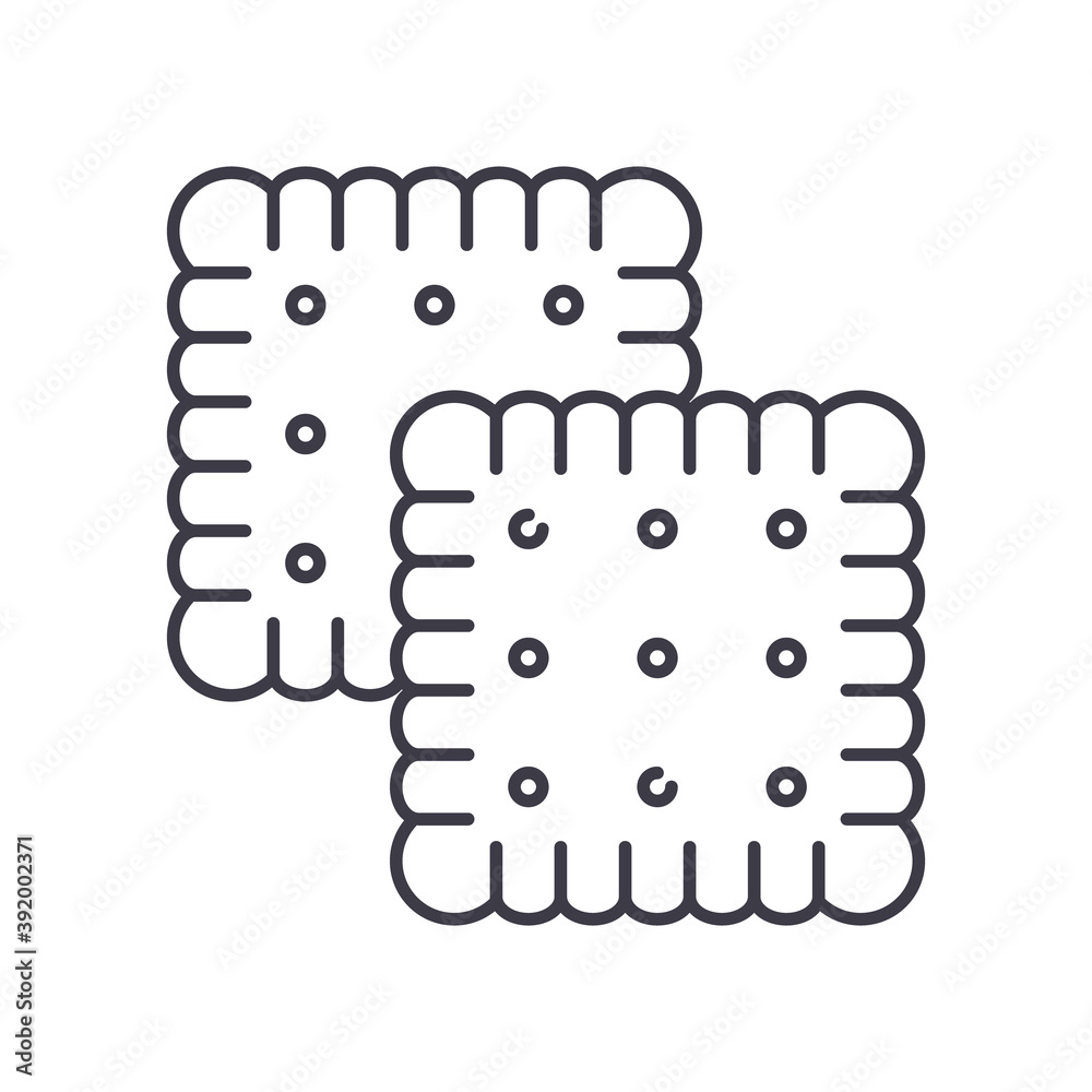 Biscuit concept icon, linear isolated illustration, thin line vector, web design sign, outline concept symbol with editable stroke on white background. Biscuit concept icon, linear isolated illustration, thin line vector, web design sign, outline concept symbol with editable stroke on white background.