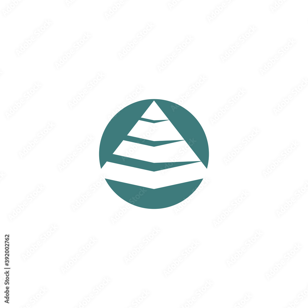 Triangle Logo Template vector icon illustration design