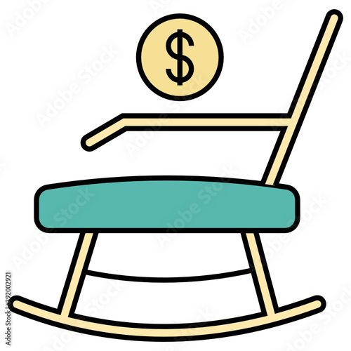 Retirement investment Plan Concept Vector Icon Design, Financier and investors Symbol on White Background, Business Capitalism and Finance Sign, 