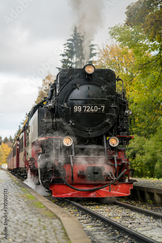 The Brockenbahn locomotive of the Harz mountain national park