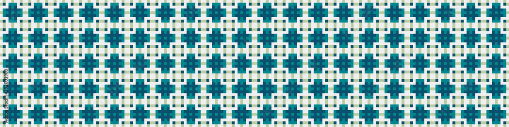 Fototapeta premium Abstract Cross Pattern Dots Logo generative computational art illustration