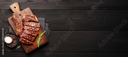 T-bone grilled beef steak photo