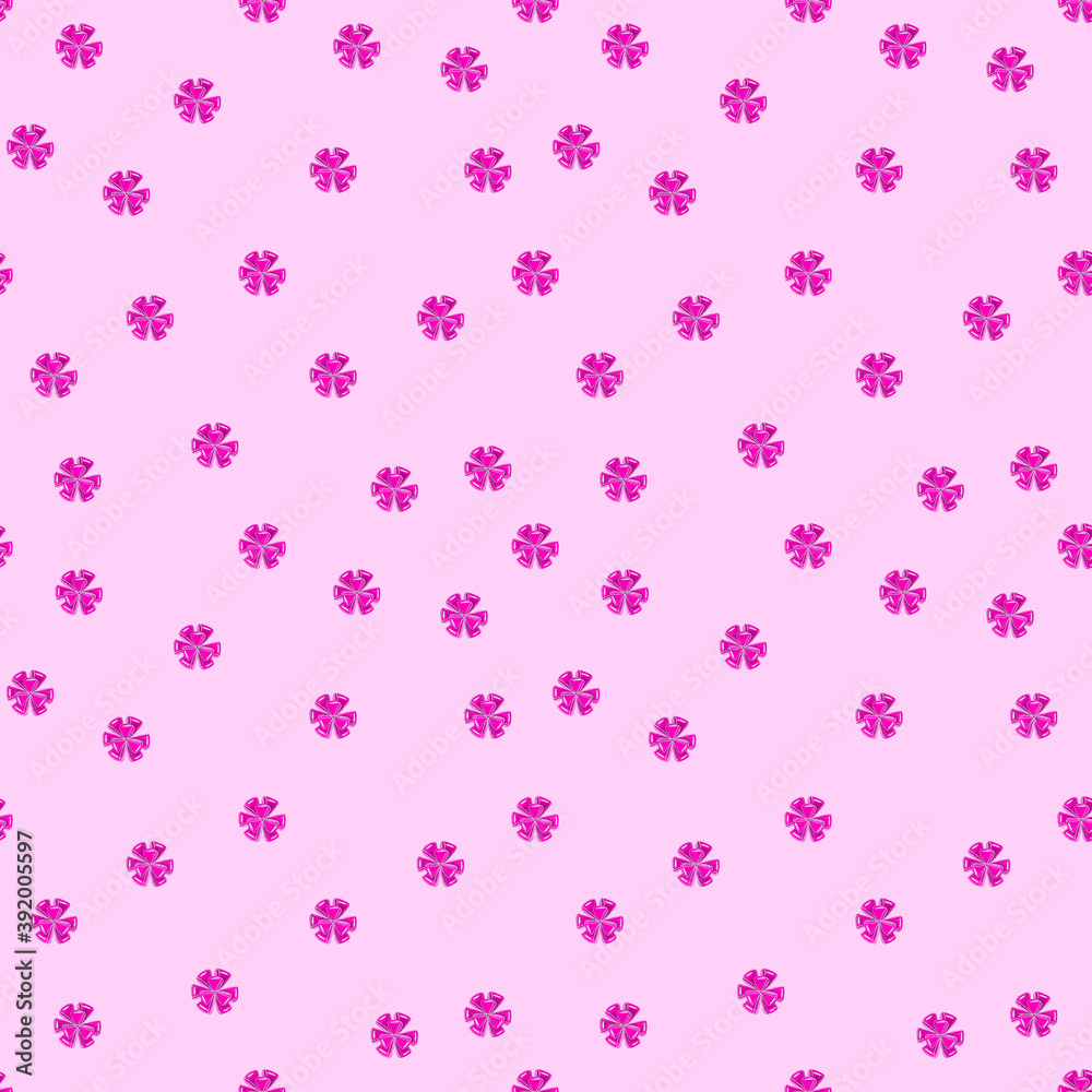 Beautiful party seamless pattern of watercolor bright purple bows.Isolated on a pink background.Cute hand drawn illustration.For gift paper,packaging,wallpaper,wrapping,fabrics,prints,textiles.