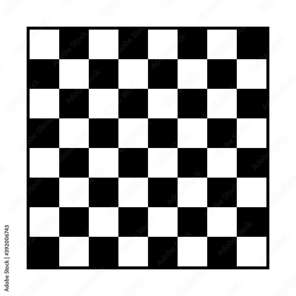 Fototapeta premium Chess board icon on white.